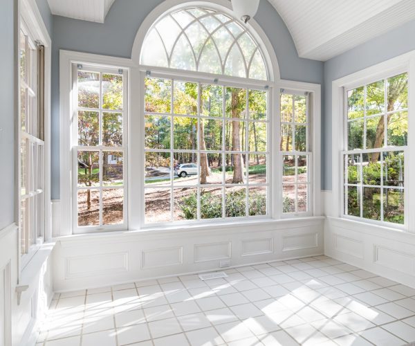 glass window with wooden frame